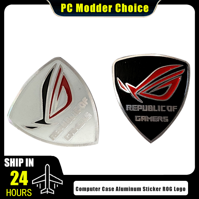 Gaming Pc Equipment - Computerkast Aluminium sticker ROG Logo Gamer