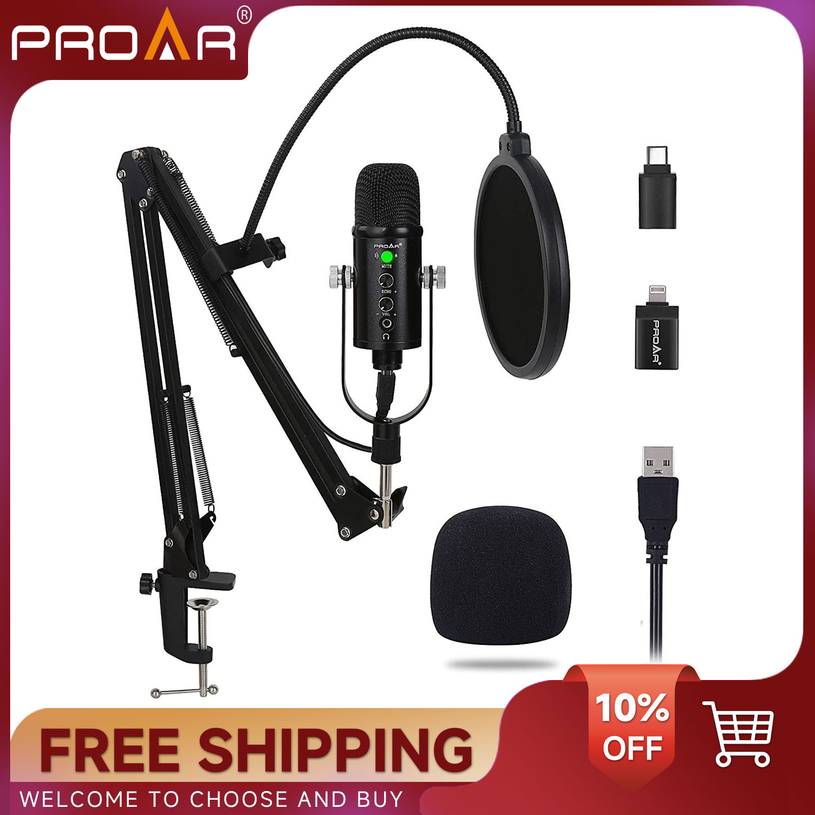Pc Gaming Youtuber - BM86 USB-condensatormicrofoon PC Gaming Podcast Streaming
