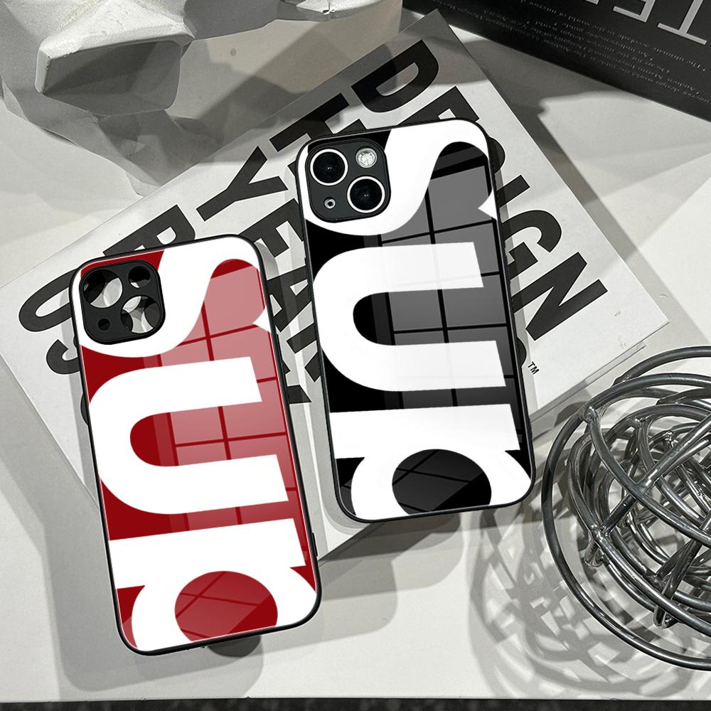 Pc Case Tempered Glass - Simpele Letterpatronen Telefoonhoesje Gehard Glas Shell