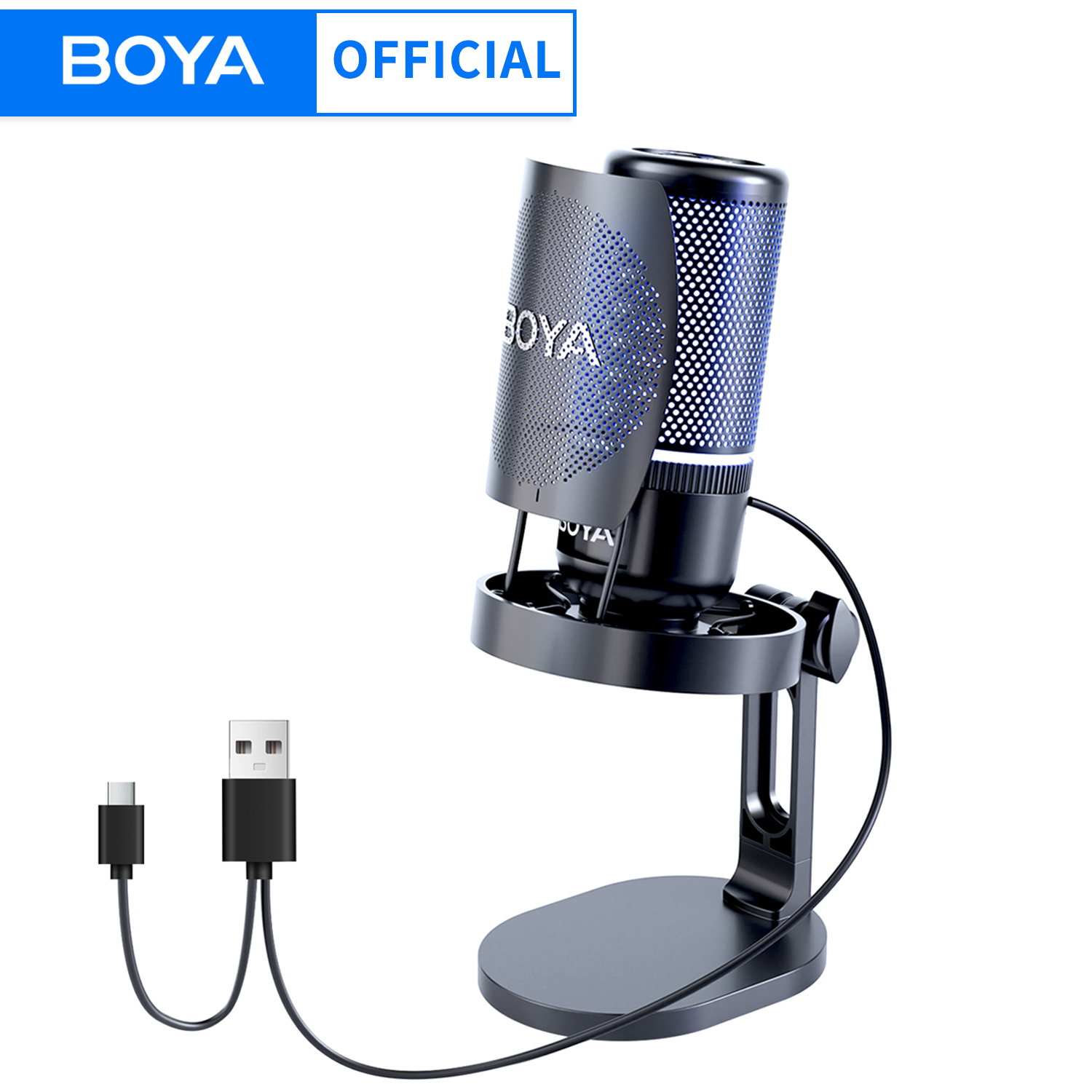 Pc Gaming Youtuber - BOYA K3 K9 USB-gamingmicrofoon Ruisonderdrukking/RGB/Gain voor