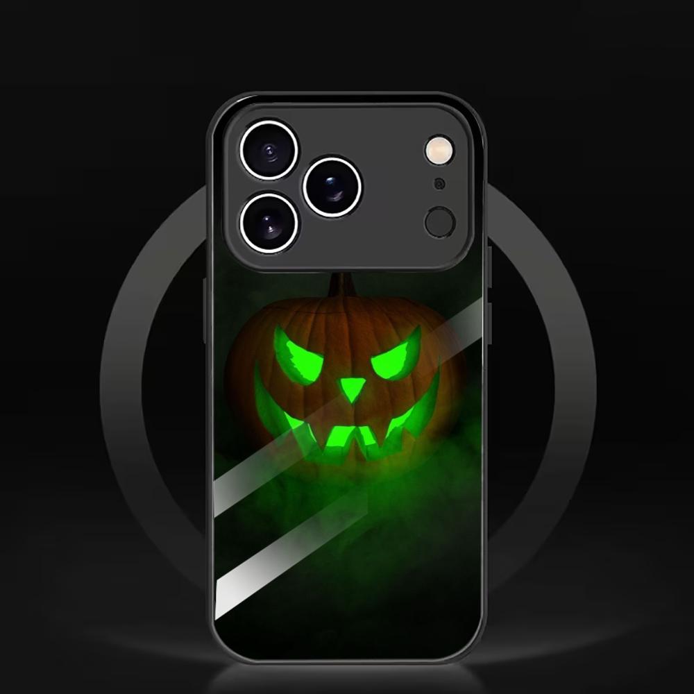Pc Case Tempered Glass - Halloween Groene Pompoen Gehard HD Glas
