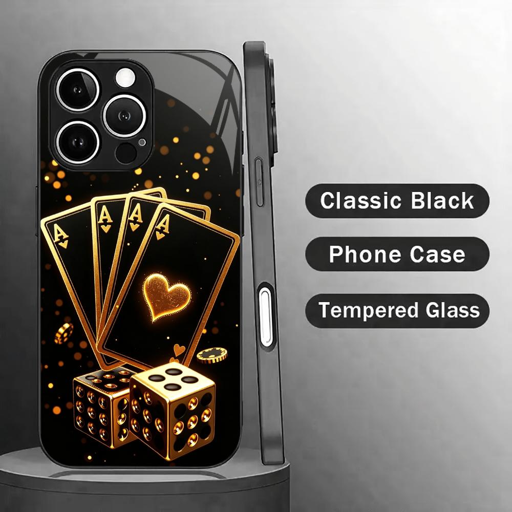 Gouden speelkaart-dobbelstenen - Pc Case Tempered Glass recensie en prijs