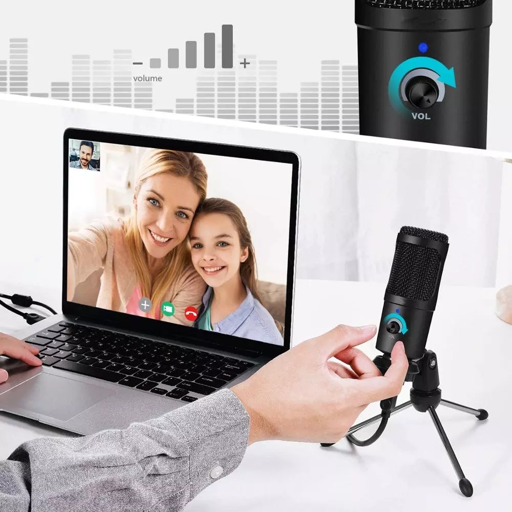 USB-condensatormicrofoon Opnam - Pc Gaming Youtuber recensie en prijs
