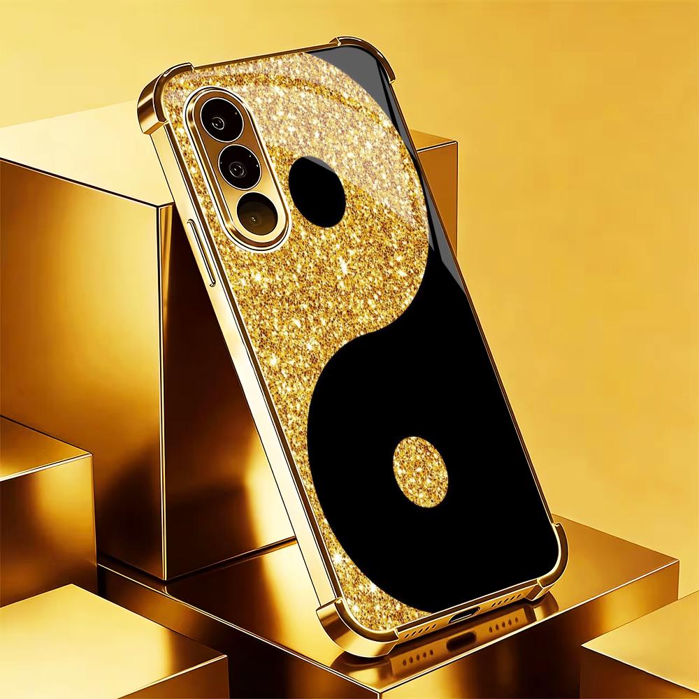 Luxueus zwart-gouden patroon g - Pc Case Tempered Glass recensie en prijs