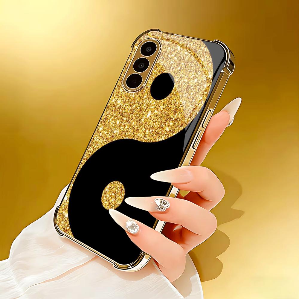 Luxueus zwart-gouden patroon g - Pc Case Tempered Glass recensie en prijs