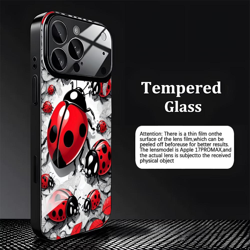 Rood lieveheersbeestjespatroon - Pc Case Tempered Glass recensie en prijs